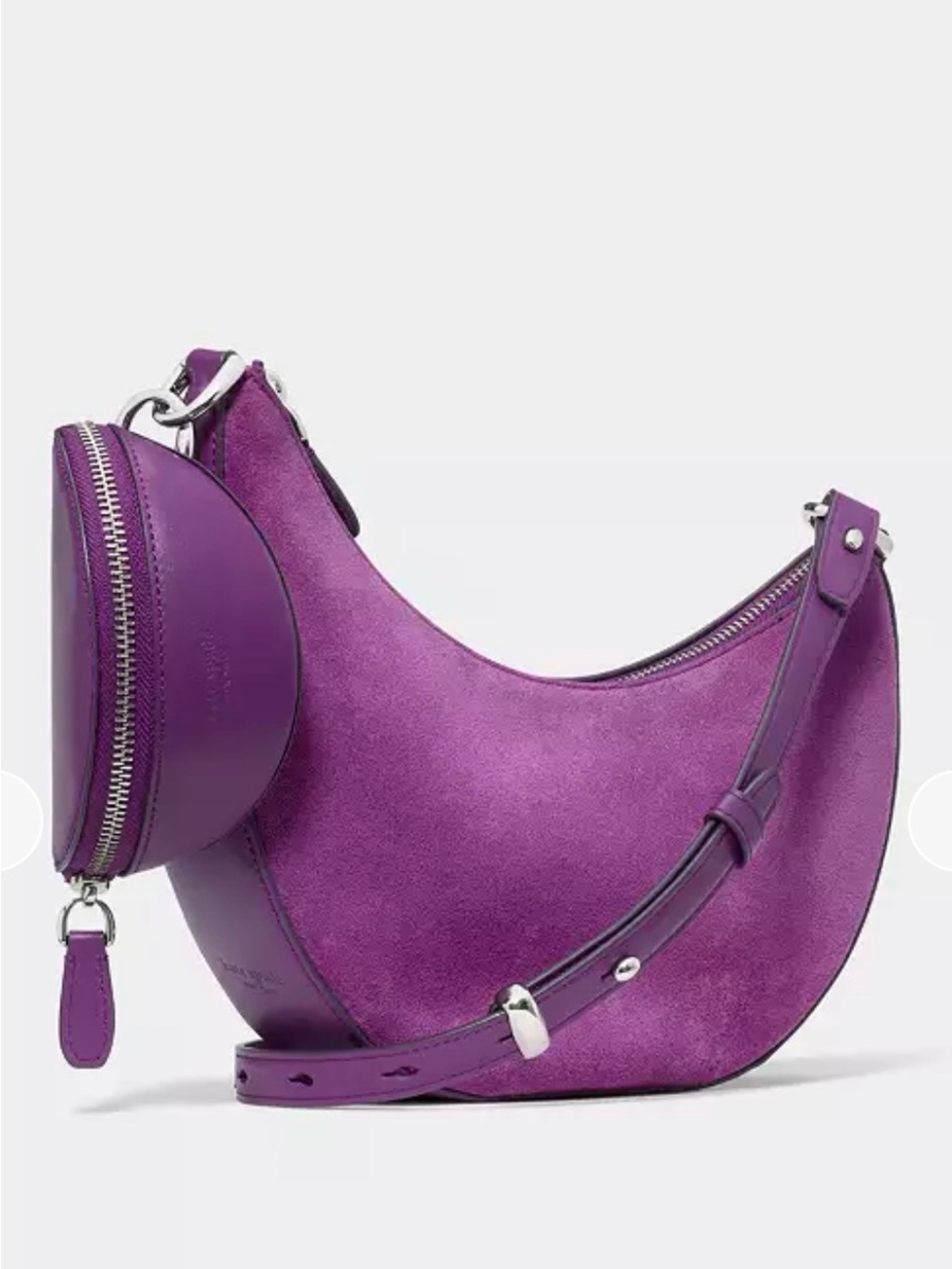 Kate Spade Duo Suede Crossbody Bag (NIGHT SHADE)
